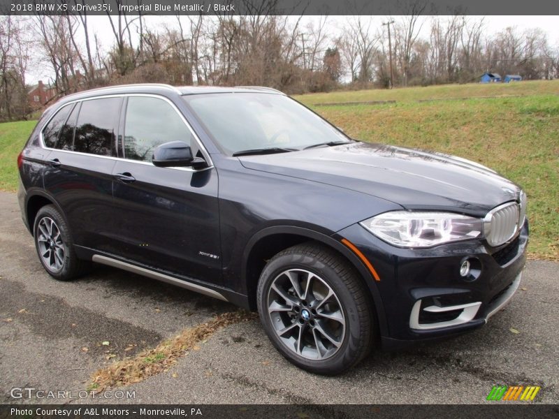Imperial Blue Metallic / Black 2018 BMW X5 xDrive35i