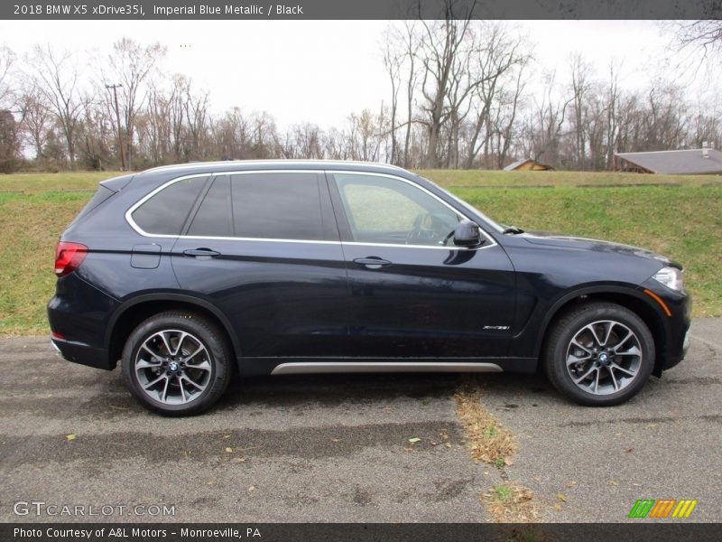Imperial Blue Metallic / Black 2018 BMW X5 xDrive35i