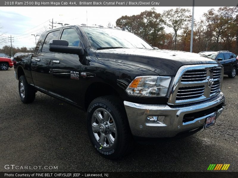 Brilliant Black Crystal Pearl / Black/Diesel Gray 2018 Ram 2500 Big Horn Mega Cab 4x4