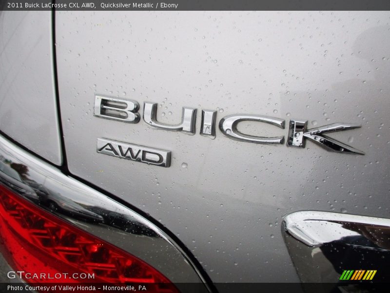 Quicksilver Metallic / Ebony 2011 Buick LaCrosse CXL AWD