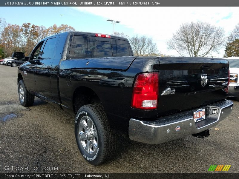 Brilliant Black Crystal Pearl / Black/Diesel Gray 2018 Ram 2500 Big Horn Mega Cab 4x4