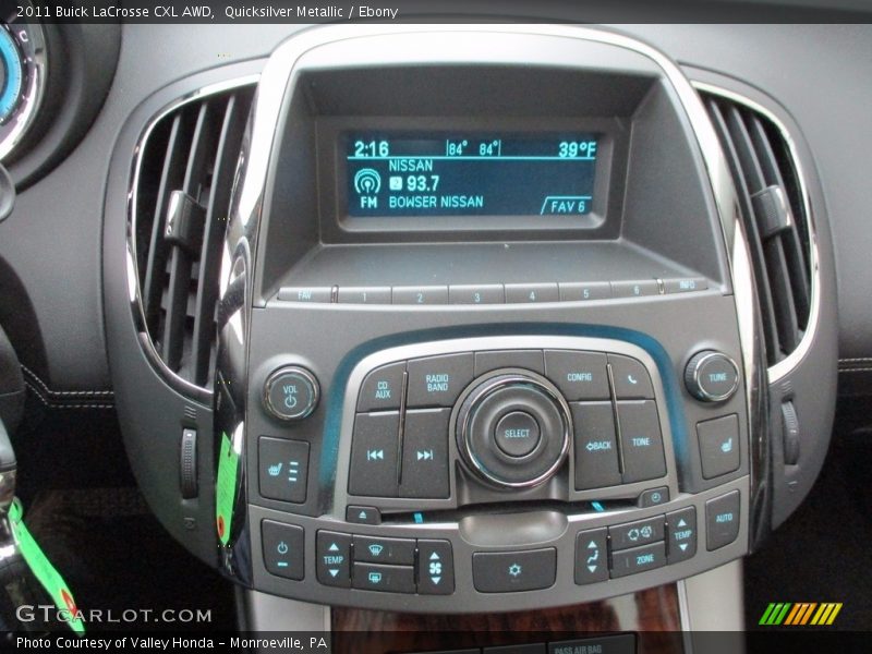 Quicksilver Metallic / Ebony 2011 Buick LaCrosse CXL AWD