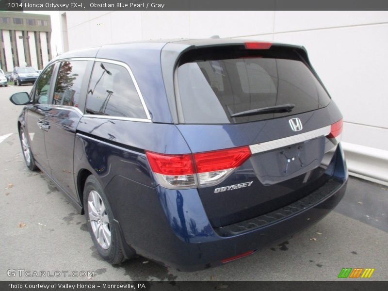 Obsidian Blue Pearl / Gray 2014 Honda Odyssey EX-L