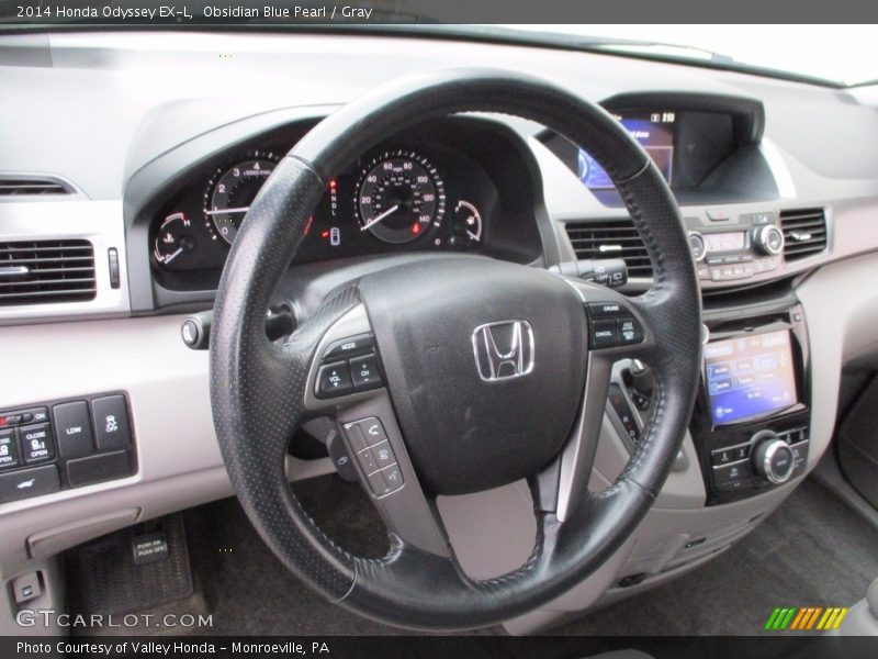 Obsidian Blue Pearl / Gray 2014 Honda Odyssey EX-L