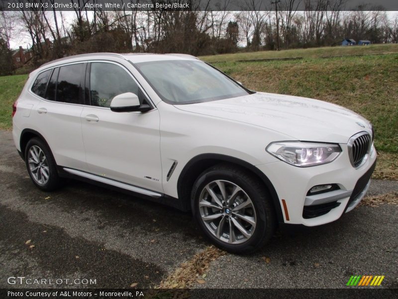 Alpine White / Canberra Beige/Black 2018 BMW X3 xDrive30i