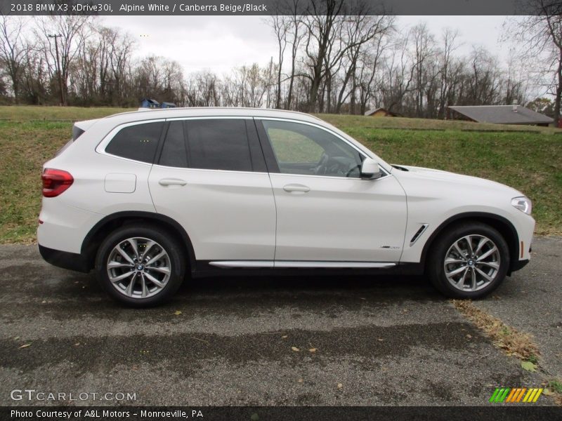 Alpine White / Canberra Beige/Black 2018 BMW X3 xDrive30i