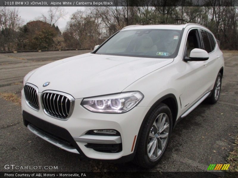 Alpine White / Canberra Beige/Black 2018 BMW X3 xDrive30i