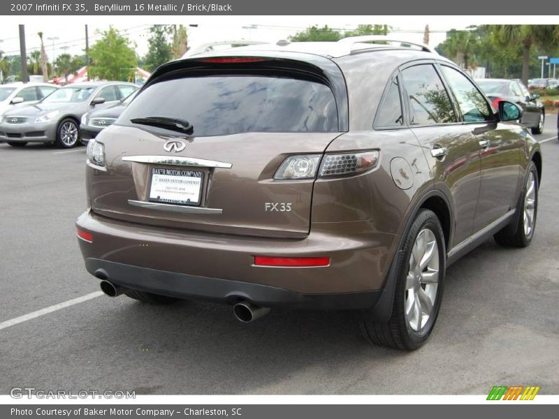 Beryllium 16 Metallic / Brick/Black 2007 Infiniti FX 35