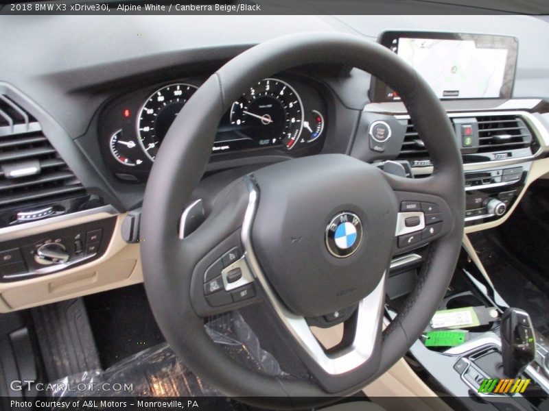 Alpine White / Canberra Beige/Black 2018 BMW X3 xDrive30i