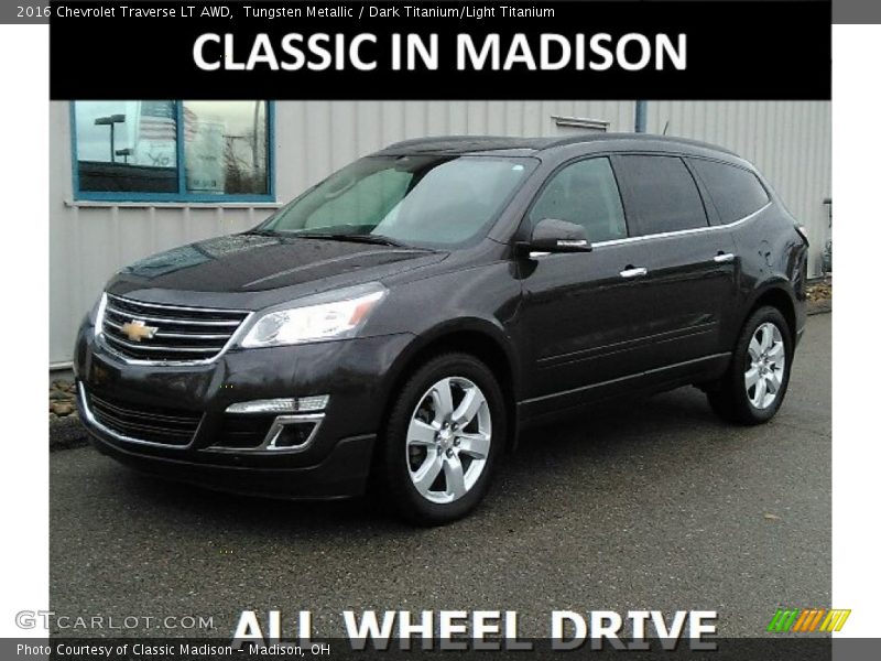 Tungsten Metallic / Dark Titanium/Light Titanium 2016 Chevrolet Traverse LT AWD