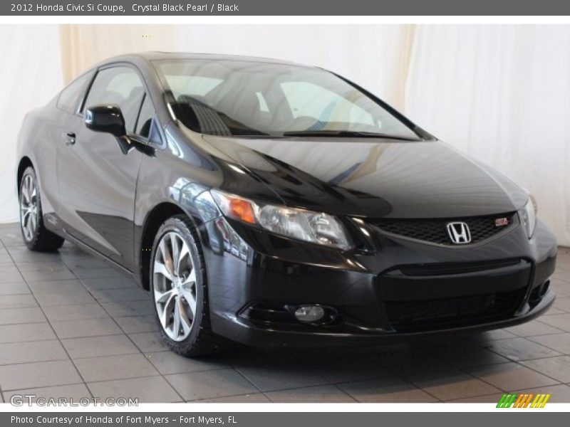 Crystal Black Pearl / Black 2012 Honda Civic Si Coupe