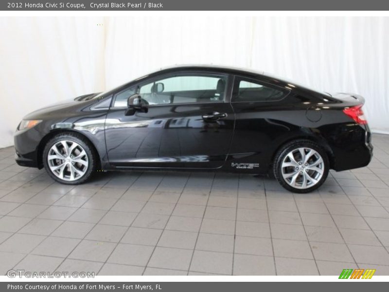 Crystal Black Pearl / Black 2012 Honda Civic Si Coupe