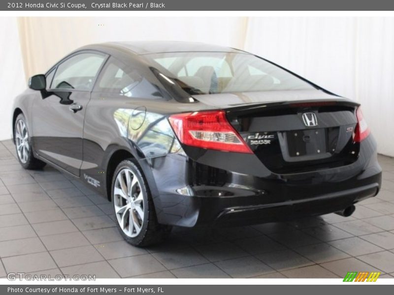 Crystal Black Pearl / Black 2012 Honda Civic Si Coupe