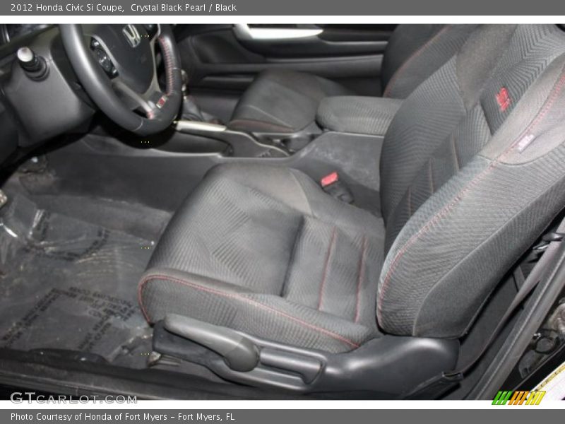 Crystal Black Pearl / Black 2012 Honda Civic Si Coupe