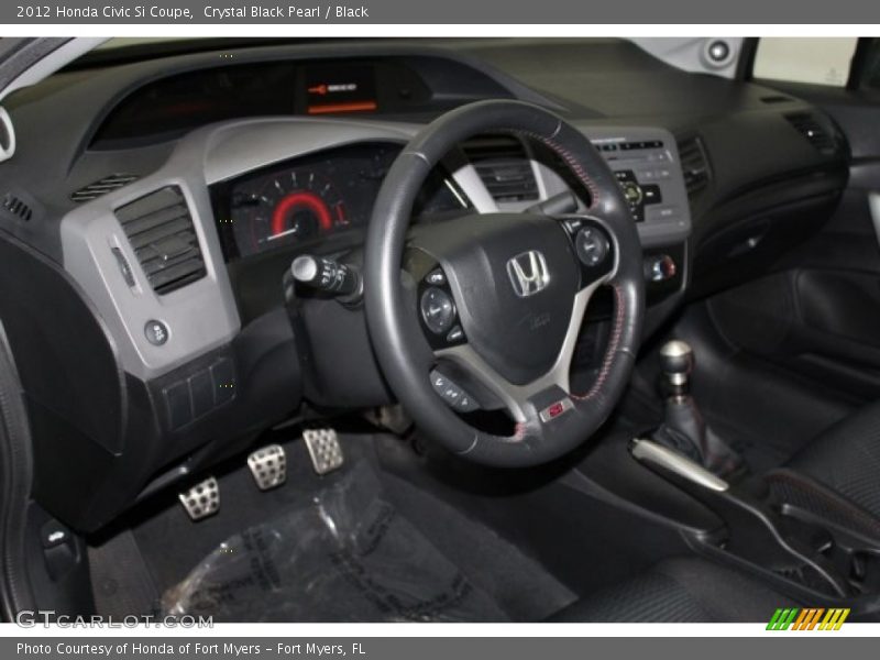 Crystal Black Pearl / Black 2012 Honda Civic Si Coupe