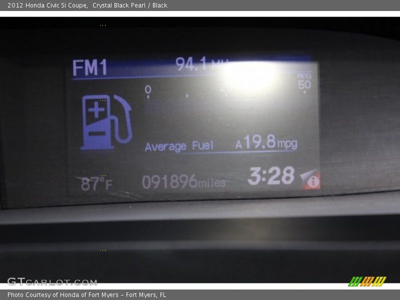 Crystal Black Pearl / Black 2012 Honda Civic Si Coupe
