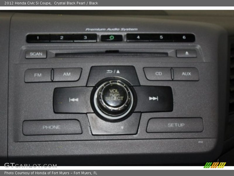 Crystal Black Pearl / Black 2012 Honda Civic Si Coupe