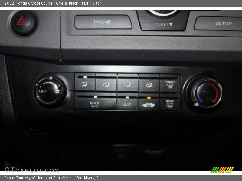 Crystal Black Pearl / Black 2012 Honda Civic Si Coupe