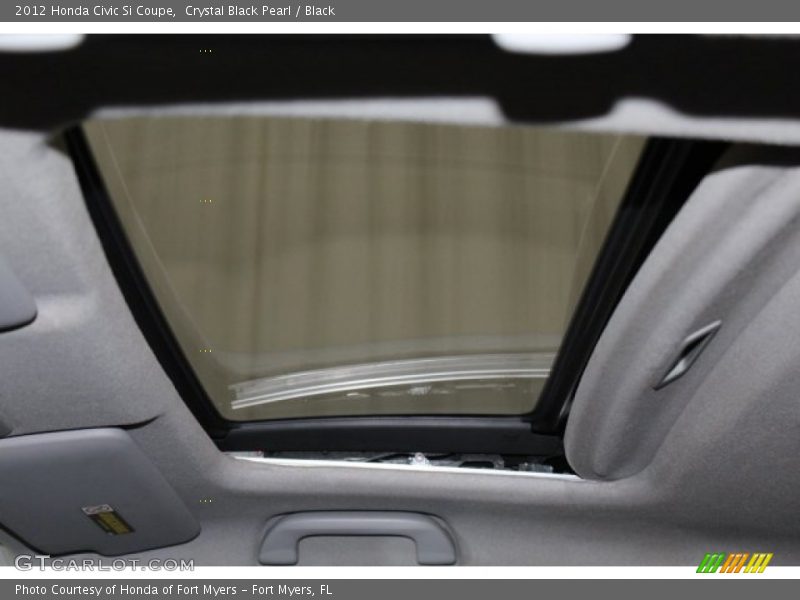 Crystal Black Pearl / Black 2012 Honda Civic Si Coupe