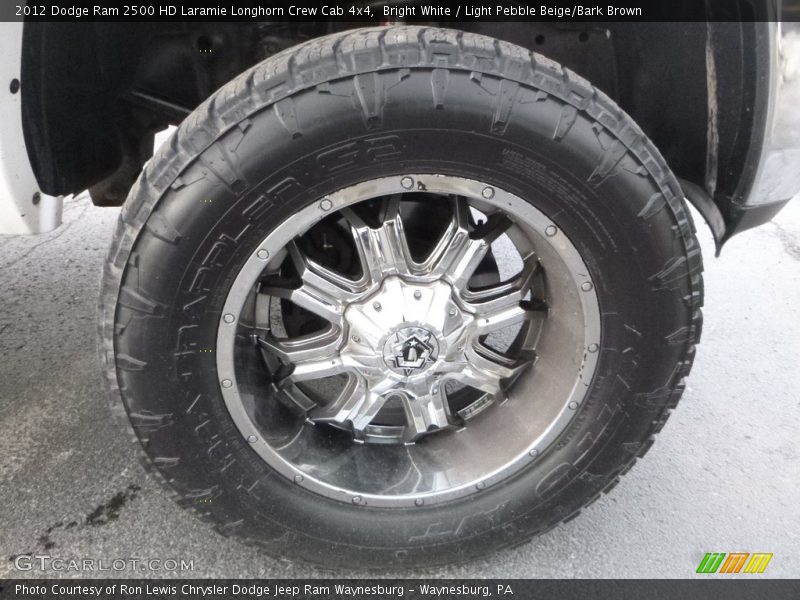 Bright White / Light Pebble Beige/Bark Brown 2012 Dodge Ram 2500 HD Laramie Longhorn Crew Cab 4x4