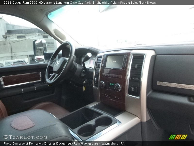 Bright White / Light Pebble Beige/Bark Brown 2012 Dodge Ram 2500 HD Laramie Longhorn Crew Cab 4x4