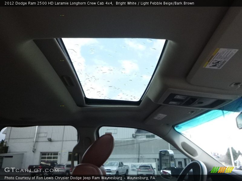 Bright White / Light Pebble Beige/Bark Brown 2012 Dodge Ram 2500 HD Laramie Longhorn Crew Cab 4x4