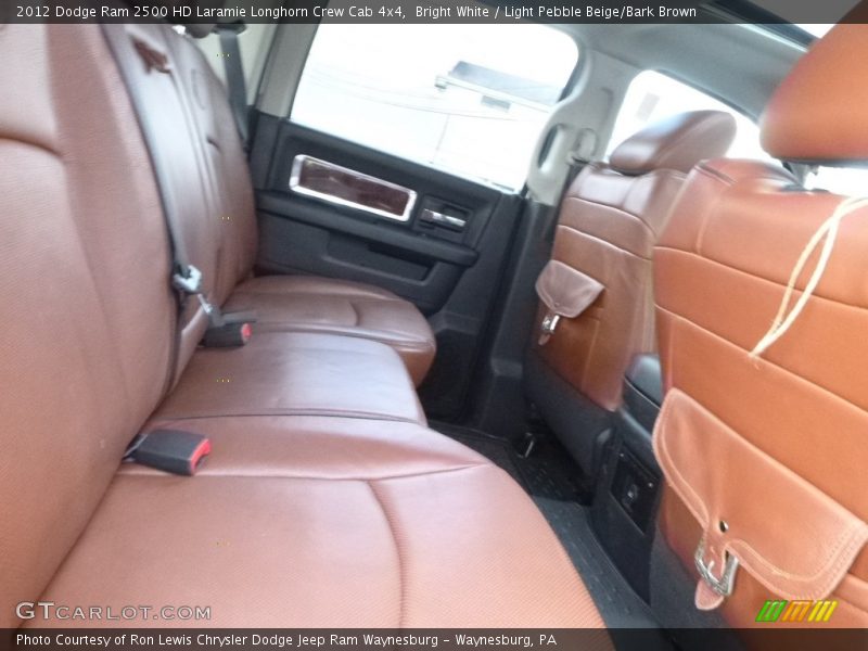 Bright White / Light Pebble Beige/Bark Brown 2012 Dodge Ram 2500 HD Laramie Longhorn Crew Cab 4x4