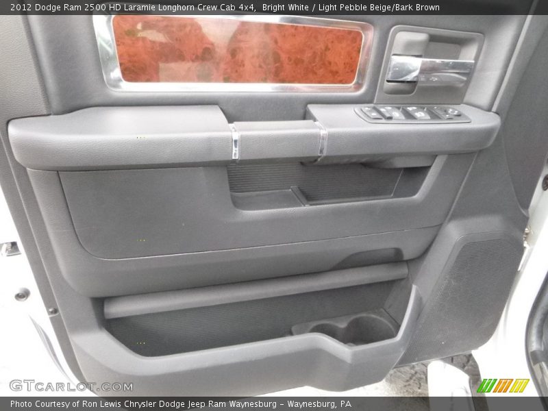 Bright White / Light Pebble Beige/Bark Brown 2012 Dodge Ram 2500 HD Laramie Longhorn Crew Cab 4x4