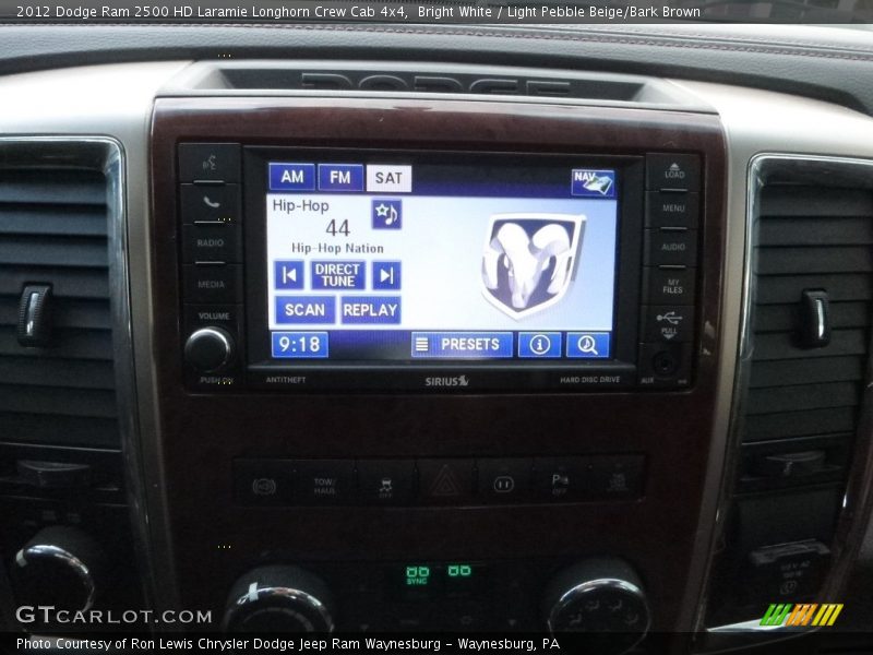 Bright White / Light Pebble Beige/Bark Brown 2012 Dodge Ram 2500 HD Laramie Longhorn Crew Cab 4x4