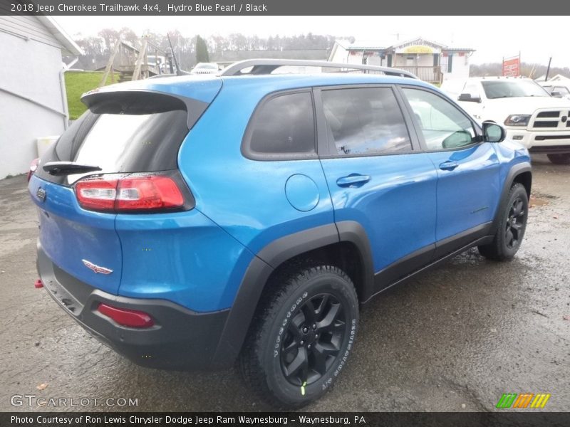 Hydro Blue Pearl / Black 2018 Jeep Cherokee Trailhawk 4x4