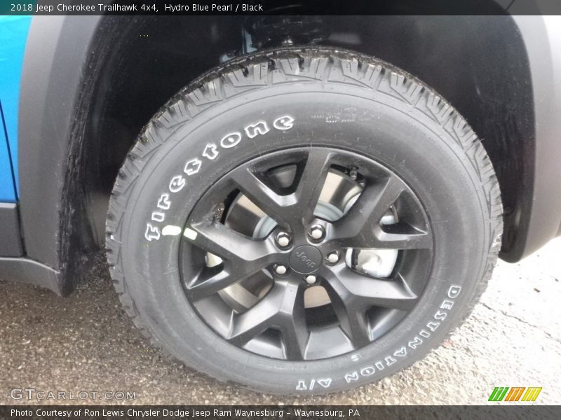 Hydro Blue Pearl / Black 2018 Jeep Cherokee Trailhawk 4x4