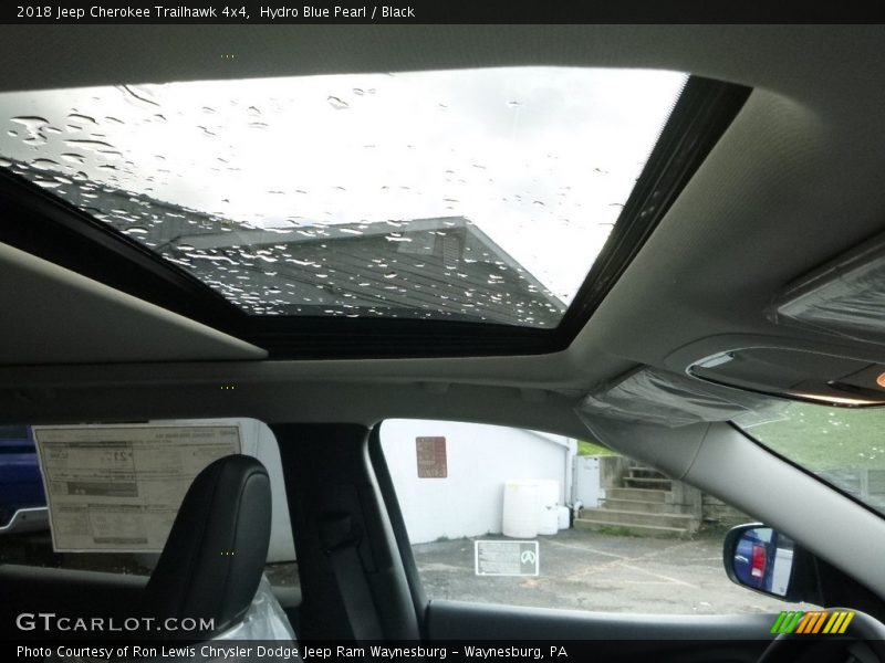 Hydro Blue Pearl / Black 2018 Jeep Cherokee Trailhawk 4x4
