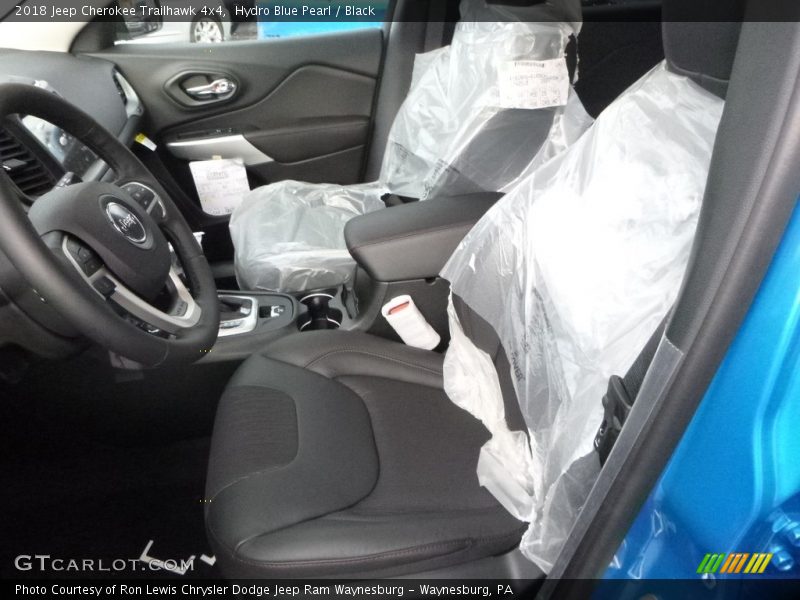 Hydro Blue Pearl / Black 2018 Jeep Cherokee Trailhawk 4x4