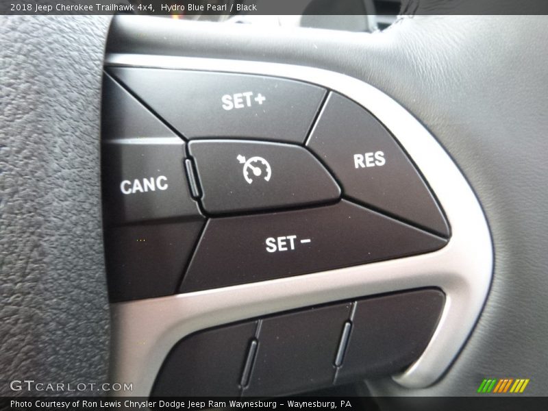 Hydro Blue Pearl / Black 2018 Jeep Cherokee Trailhawk 4x4