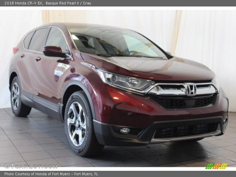 Basque Red Pearl II / Gray 2018 Honda CR-V EX