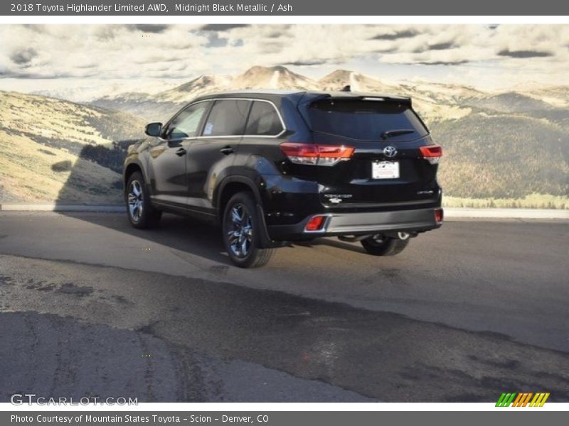 Midnight Black Metallic / Ash 2018 Toyota Highlander Limited AWD