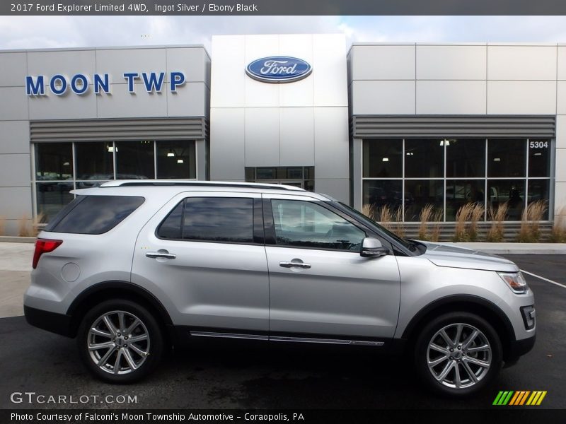 Ingot Silver / Ebony Black 2017 Ford Explorer Limited 4WD