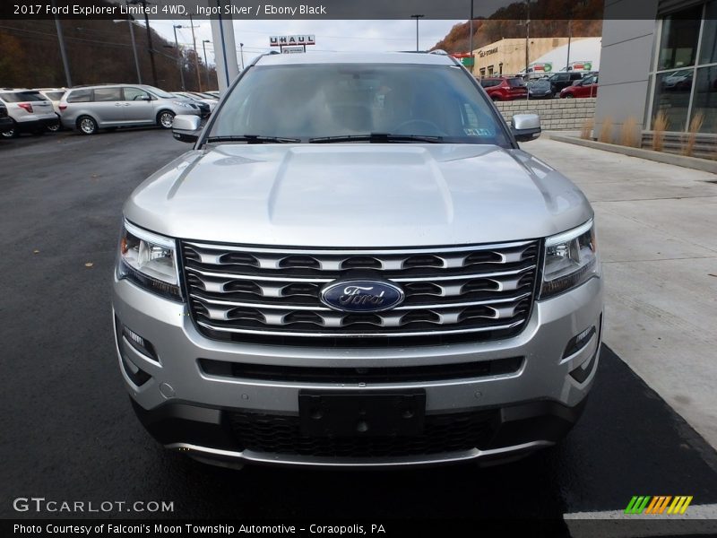 Ingot Silver / Ebony Black 2017 Ford Explorer Limited 4WD