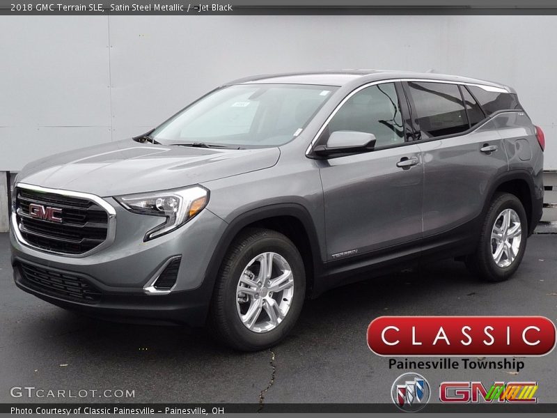 Satin Steel Metallic / ­Jet Black 2018 GMC Terrain SLE