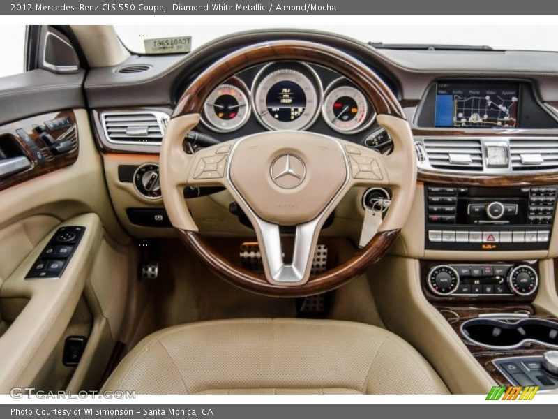 Diamond White Metallic / Almond/Mocha 2012 Mercedes-Benz CLS 550 Coupe