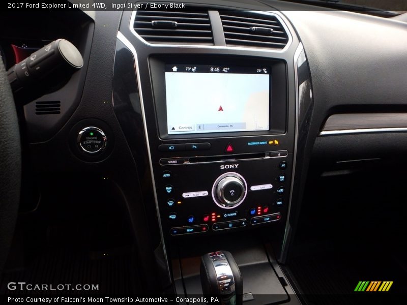 Controls of 2017 Explorer Limited 4WD
