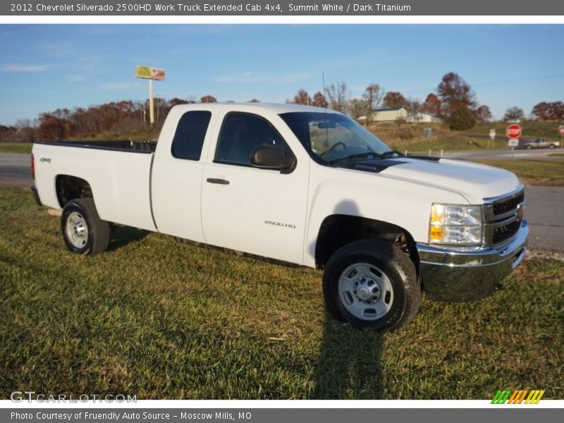 Summit White / Dark Titanium 2012 Chevrolet Silverado 2500HD Work Truck Extended Cab 4x4