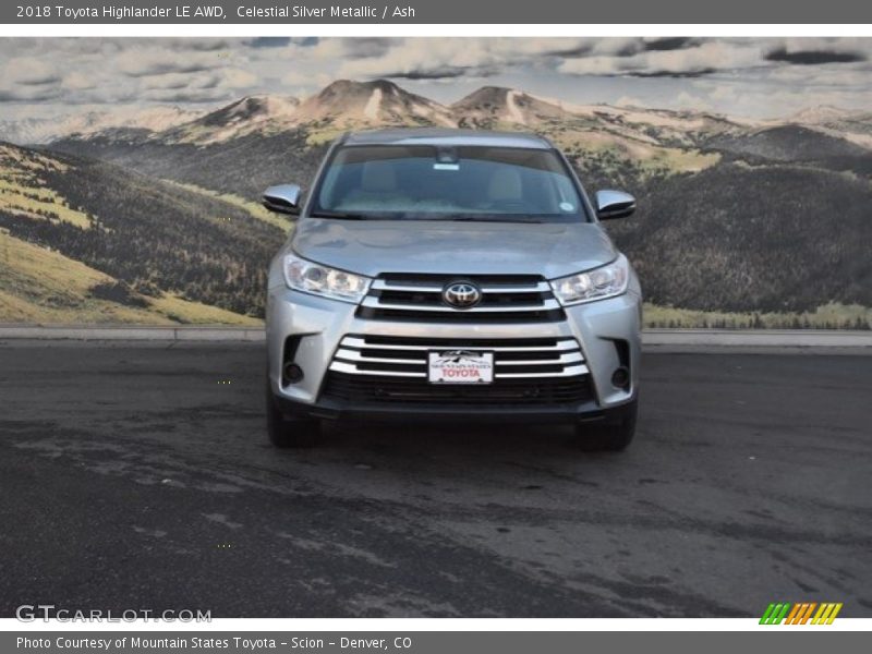 Celestial Silver Metallic / Ash 2018 Toyota Highlander LE AWD