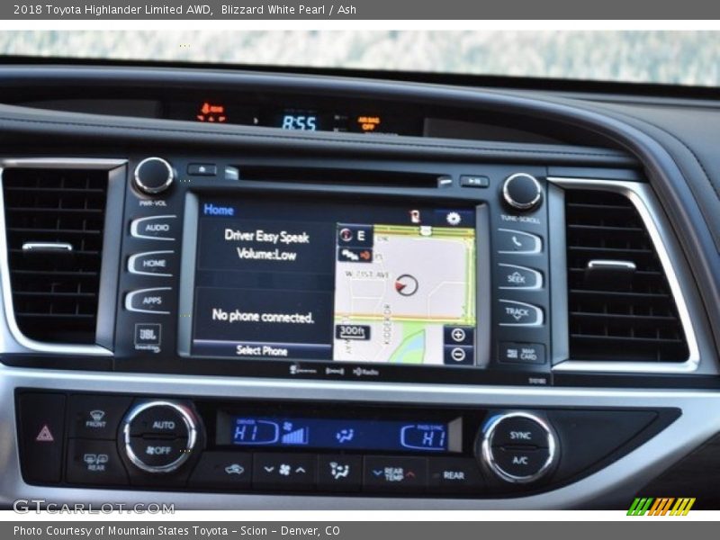 Blizzard White Pearl / Ash 2018 Toyota Highlander Limited AWD