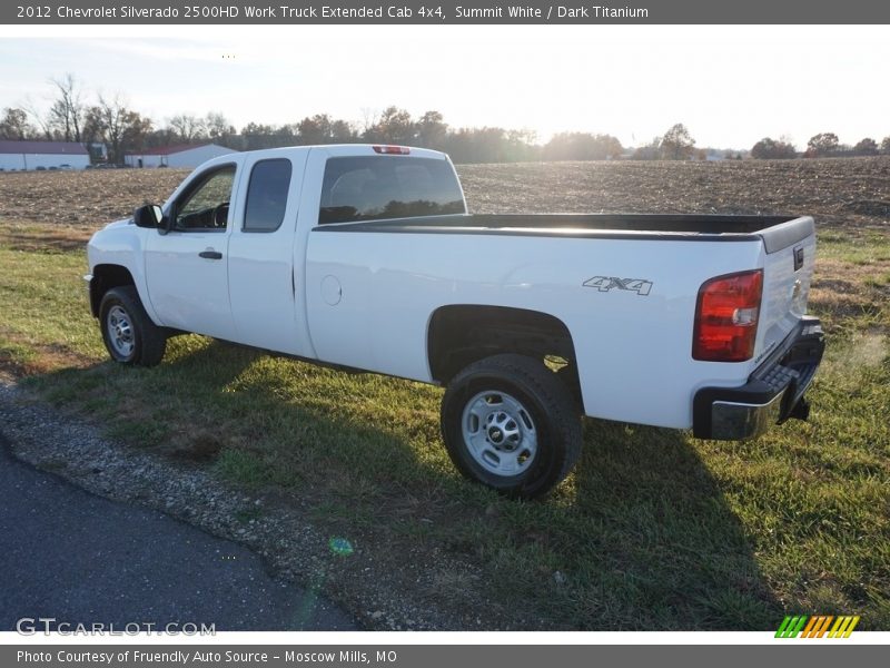 Summit White / Dark Titanium 2012 Chevrolet Silverado 2500HD Work Truck Extended Cab 4x4