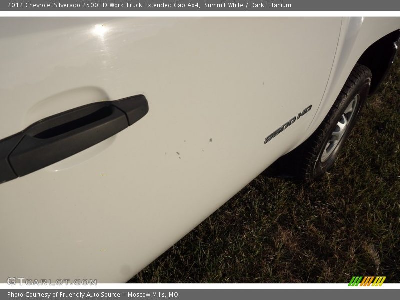 Summit White / Dark Titanium 2012 Chevrolet Silverado 2500HD Work Truck Extended Cab 4x4
