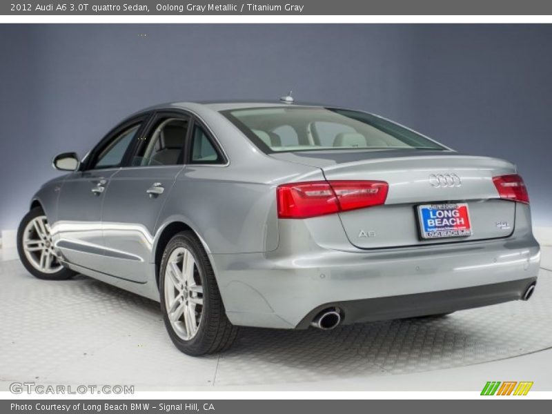 Oolong Gray Metallic / Titanium Gray 2012 Audi A6 3.0T quattro Sedan