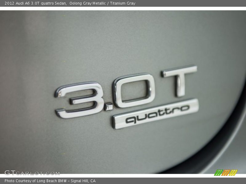 Oolong Gray Metallic / Titanium Gray 2012 Audi A6 3.0T quattro Sedan