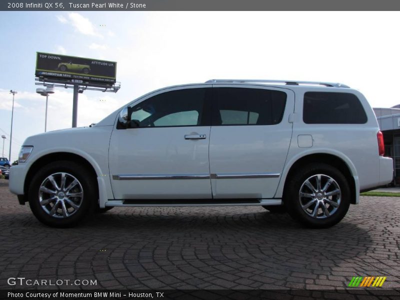 Tuscan Pearl White / Stone 2008 Infiniti QX 56