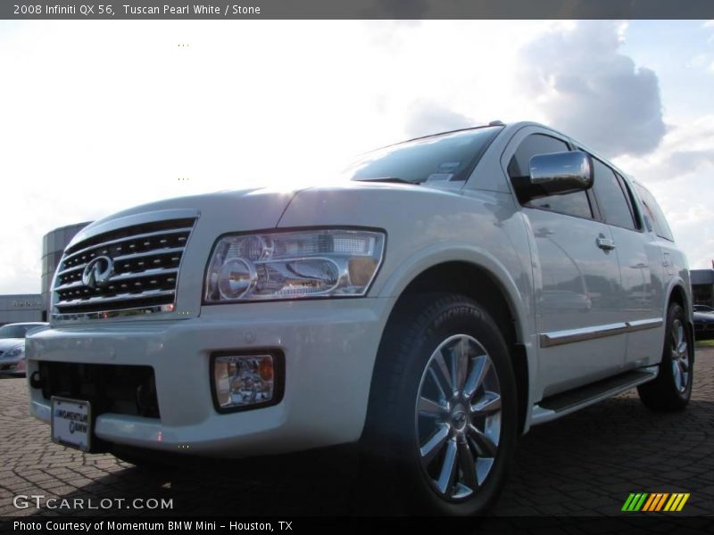 Tuscan Pearl White / Stone 2008 Infiniti QX 56